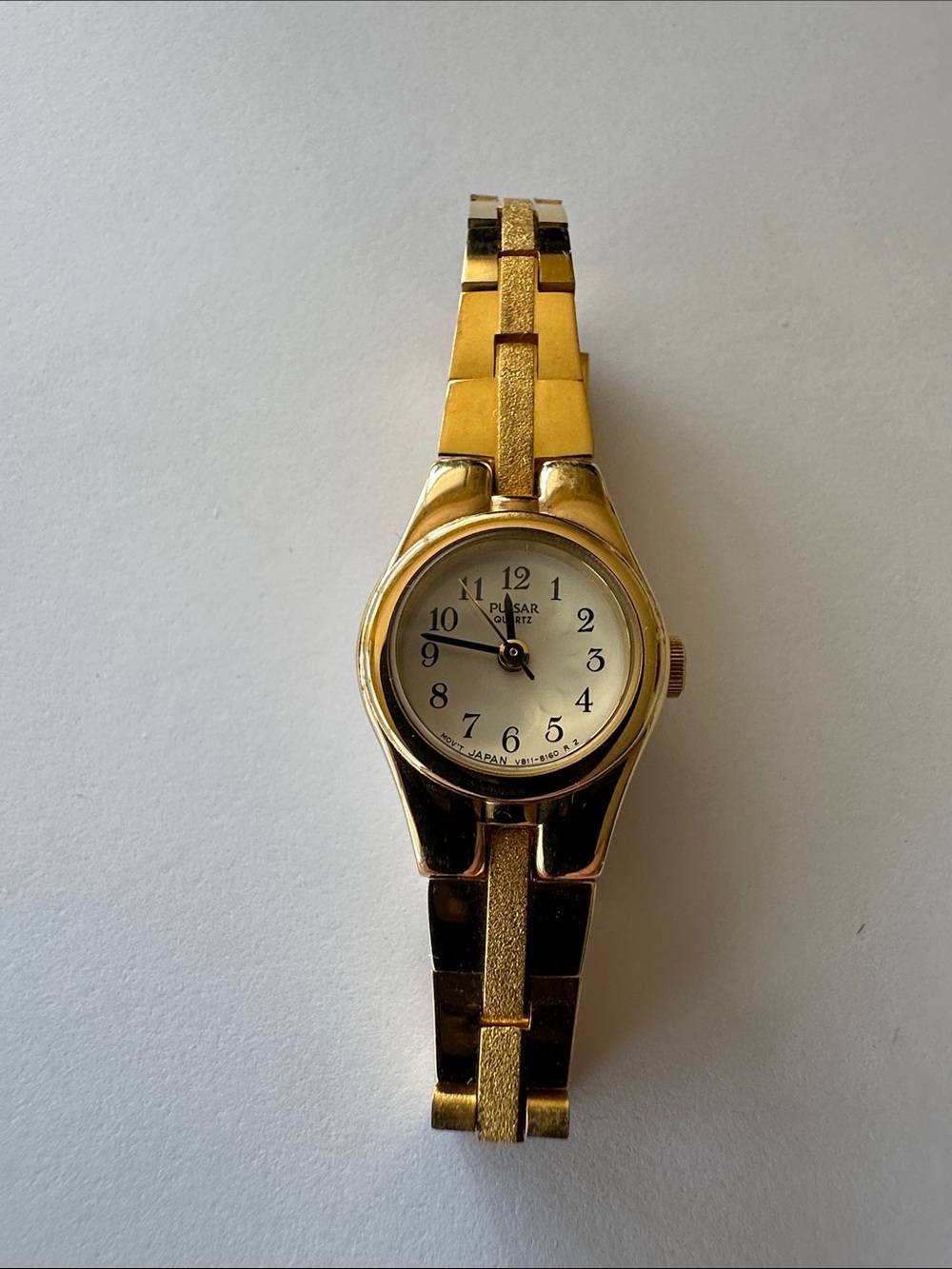 Pulsar Gold Tone Women's Bracelet Watch with Ivory Dial Japanese Movement